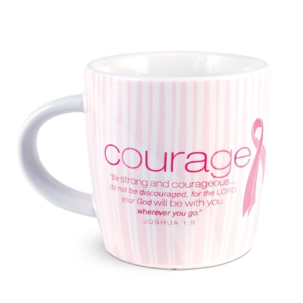 LIGHTHOUSE Pink Cancer Ribbon Courage Coffee Mug